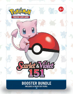 Pokémon trading card game booster bundle packaging with cartoon character and colorful design.